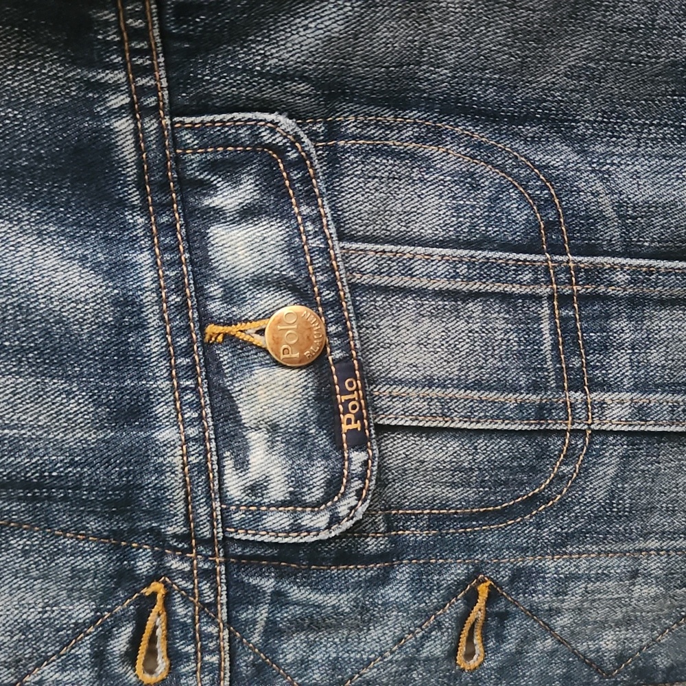 Polo Ralph Lauren Denim Sherpa Lined Trucker Jacket Size Small - Picture 9 of 15
